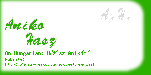 aniko hasz business card